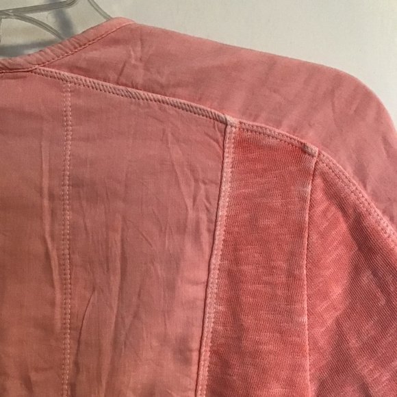 Sandwich Salmon Pink Asymmetric Zip Cotton Moto Jacket - Picture 10 of 13